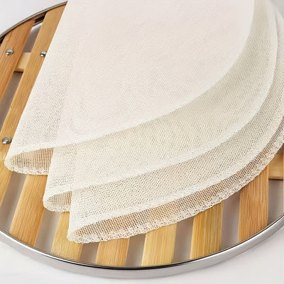 2/6 piezas, alfombra de vapor para baozi, alfombra de vapor para baozi, tela de jaula de cocina, malla de vapor de algodón, alfombra de vapor redonda antiadherente para dumplings y pan, para hornear en interiores y exteriores, también para cocinar.