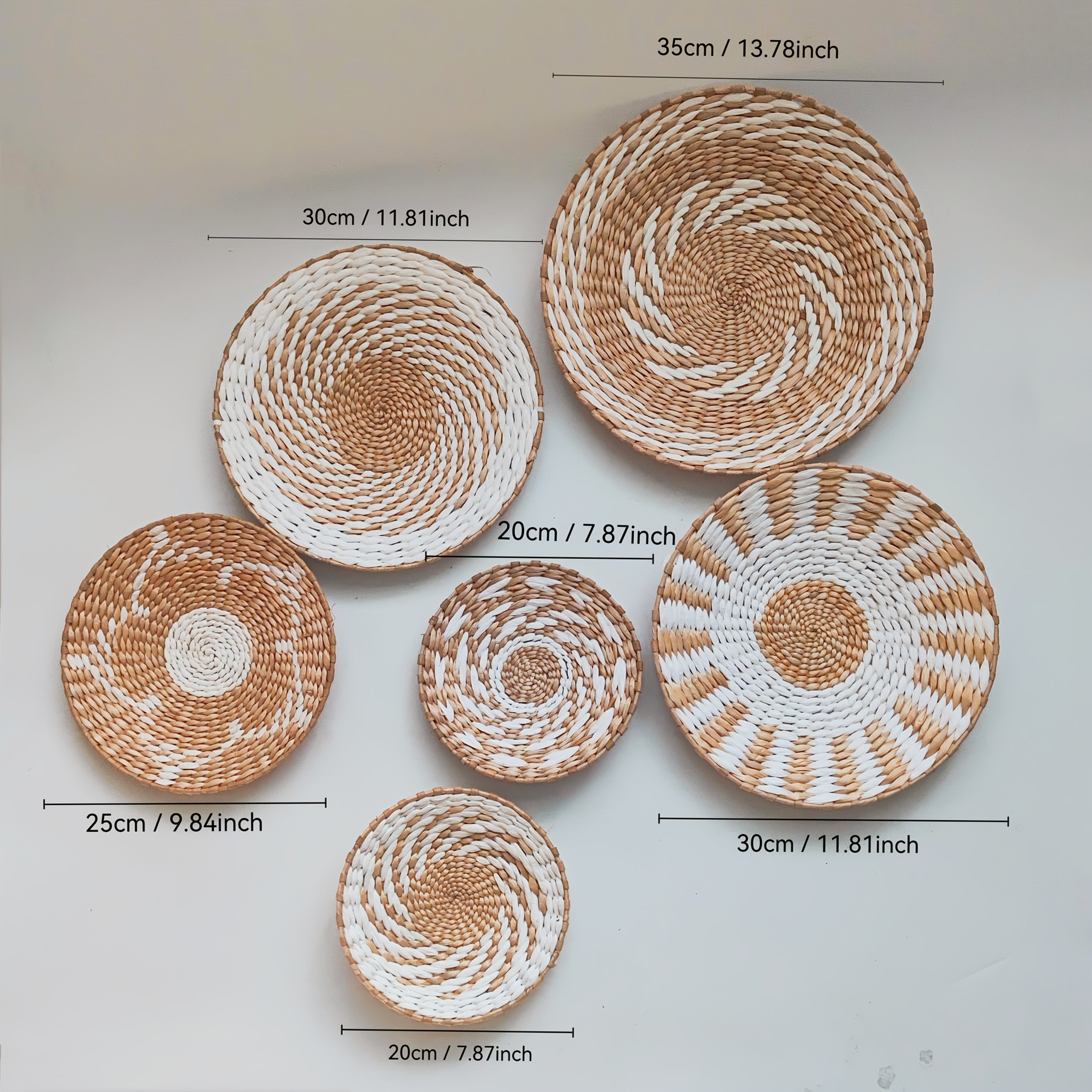 6 Piezas de Adornos Colgantes Decorativos, Decoraciones Festivas, Decoración Redonda Hecha a Mano para Comedor y Sala de Estar Multiusos