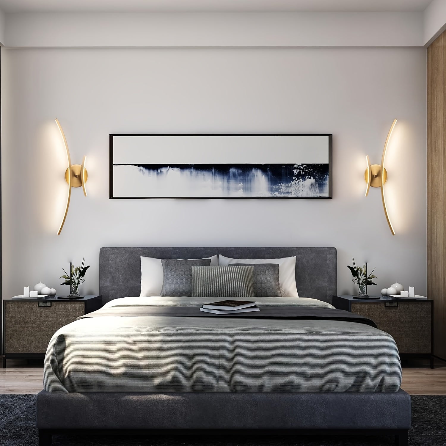 1 pieza de luz LED para pared, adecuada para decorar pasillos, baños, salones, tocadores, dormitorios, cafés y hoteles. Funciona con alimentación eléctrica cableada de 85V-265V, incluye accesorios de instalación