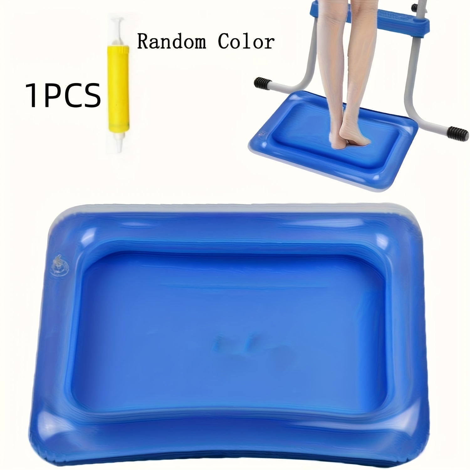 1/2 piezas, baño de pies inflable cuadrado, baño de pies portátil, escalera de entrada al baño de pies, kit de limpieza y pedicura para piscina