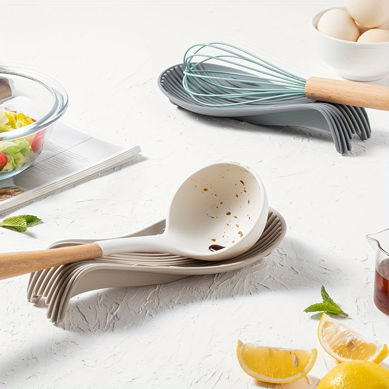 1pc Soporte de Cuchara de Silicona para Estante, Bandeja de Almacenamiento de Cuchara Individual, Platos Multifuncionales de Cocina, Utensilios de Mesa, Herramientas de Cocina, Accesorios de Cocina para Restaurantes