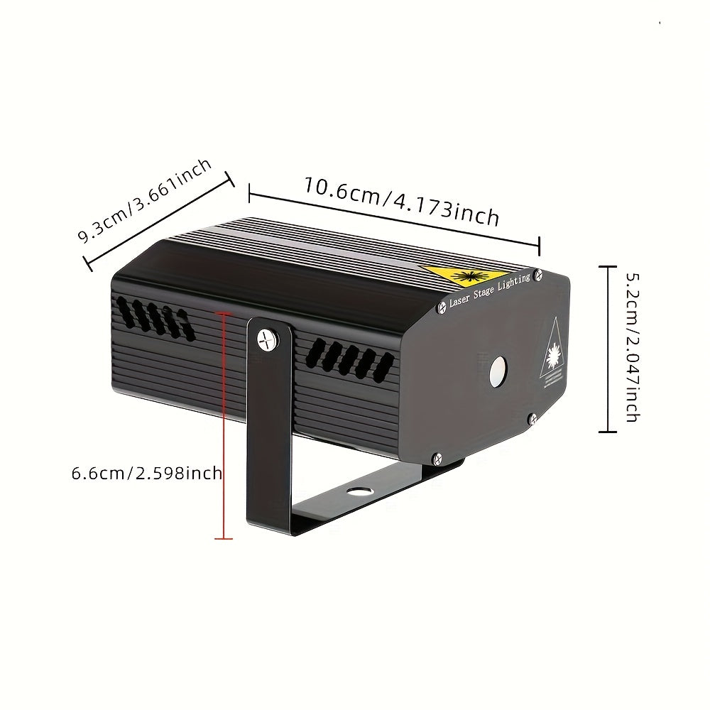 Dos luces láser de concha negra Two 07, efecto disco en rojo y verde deslumbrante, alimentación USB, ideales para fiestas, cumpleaños y festividades, luz ambiental esencial