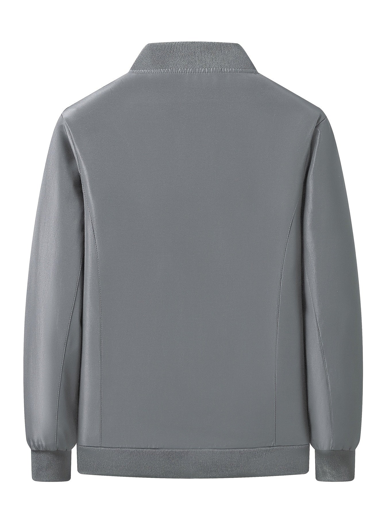 Chaqueta Casual para Hombre con Forro Polar - Ligera, con Cremallera y Bolsillos, Poliéster, Cuello de Béisbol, Perfecta para Otoño e Invierno