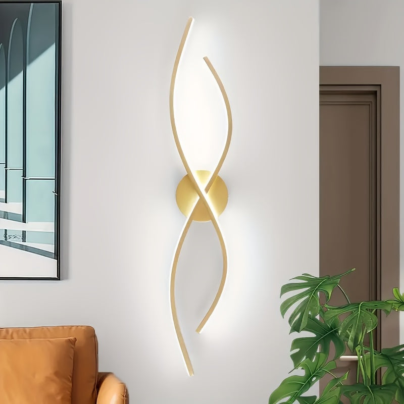 1pc Luz de Pared LED Moderna con Cambio de Tres Temperaturas de Color, Adecuada para Dormitorio, Sala, Pasillo, Escalera, 60cm, Voltaje 85V-265V