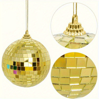 Juego de 15 piezas de esferas de espejo doradas - Tamaños variados, acabado dorado brillante para fiestas, cumpleaños y decoración del hogar - No se necesita electricidad, sin plumas, perfecto para ocasiones festivas, decoración festiva | Adornos brillan