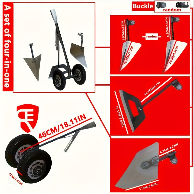 Herramienta de Jardinería 3 en 1 para Todas las Estaciones (Arado, Deshierbe y Aflojamiento) - Diseño Ergonómico con Ruedas Anticorrosivas para Pequeñas Granjas/Céspedes/Jardines - Regalo Perfecto para el Día del Padre/Cumpleaños (20), Accesorios de Jard