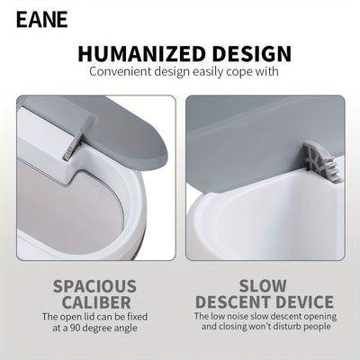 EANE, Papelera Inteligente de Alta Velocidad de Respuesta, con Acción de Apertura y Cierre, Alimentada por Batería, Sin Contacto, Resistente a Olores, Diseño Moderno para Hogar, Cocina y Baño, Accesorio de Cocina Moderno | Papelera Elegante | Operación S