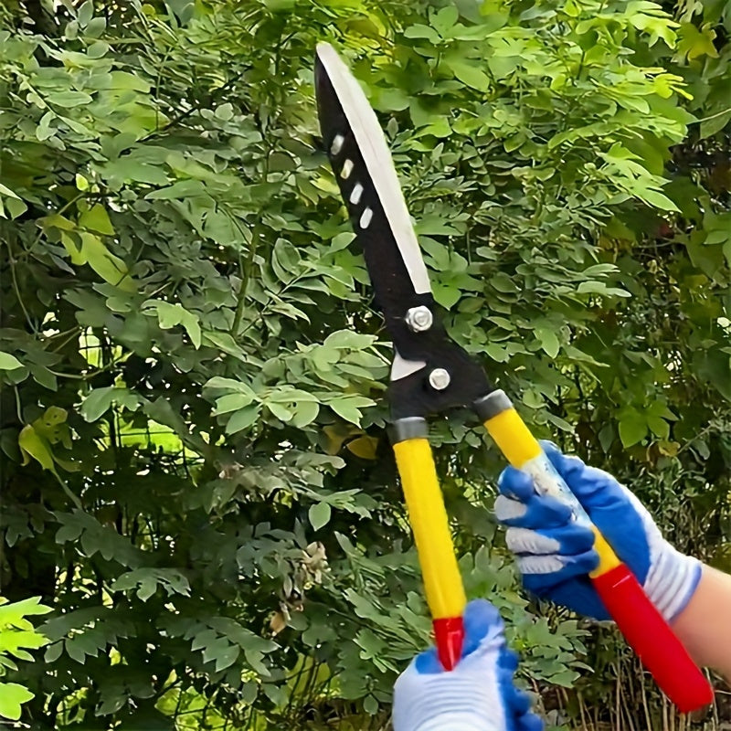 1 Cortaespines de jardín ergonómicos con mango de acero de alta resistencia - Cortaespines de jardín de metal duradero, adecuados para setos, árboles, césped y jardinería, diseño de doble mano, cortaespines de jardín, herramienta de cuidado de césped, cu