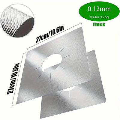 4pcs Cubiertas Premium Antiadherentes para Quemadores de Estufa - Doble Grosor, Resistentes al Calor y Reutilizables, Protectores de Cocina para una Limpieza Fácil