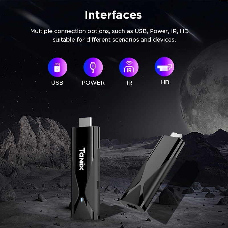 Nuevo Upgrade Original Tanix TX8 Mini TV Stick Smart Set Top Box Android 10 WIFI Wireless 5.0 Procesador Quad Core ALLWINNER H313 Soporte 4K Full HD DLAN Miracast Reproductor de Medios para Internet, Ideal para Ver Partidos en Casa y Juegos en Tiempo Rea