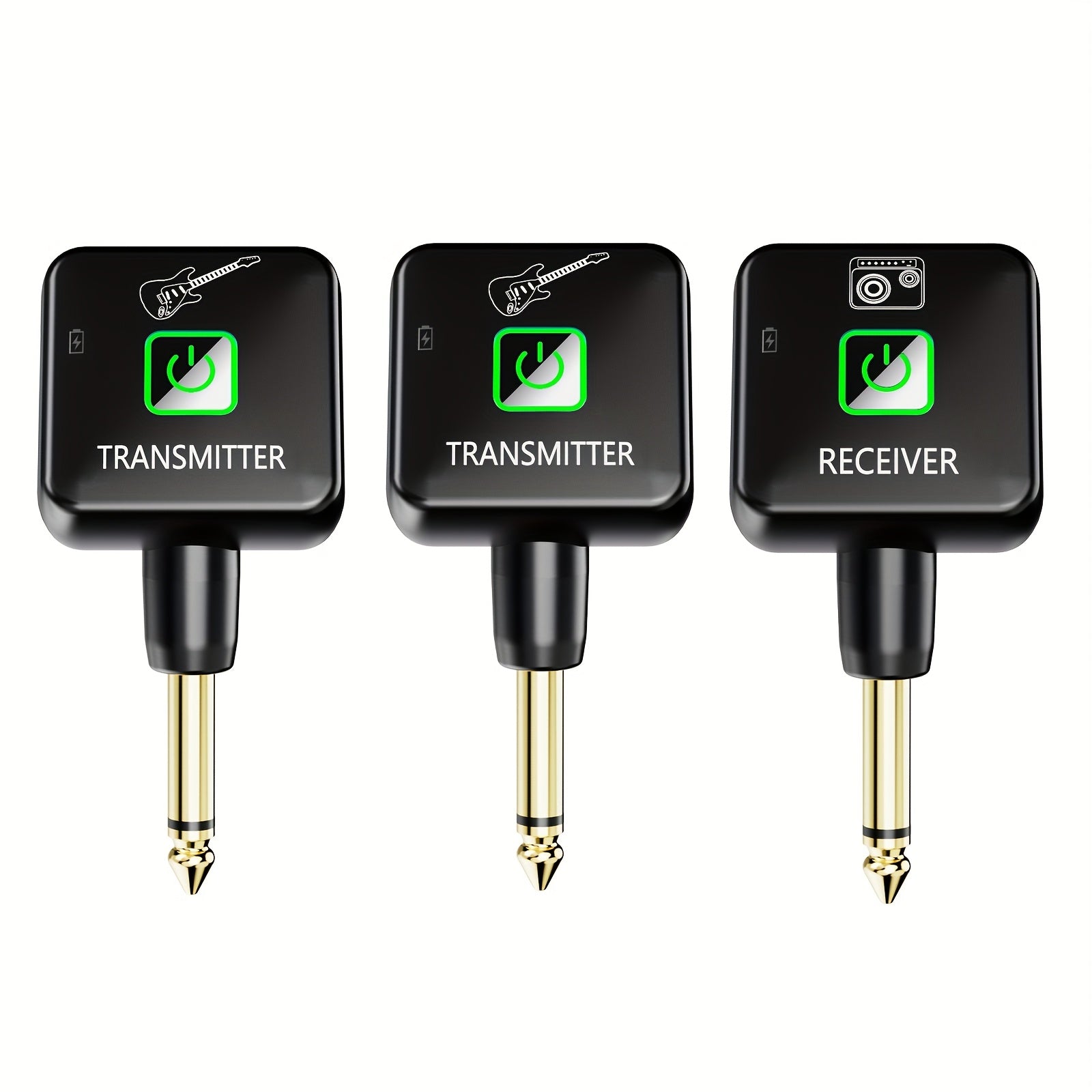 Transmisor Receptor sin varillas para Guitarra Recargable con 4 Canales de Señal para Instrumentos Eléctricos y Bajo