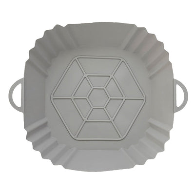 1 pieza de funda de aire frito cuadrada de silicona, fundas de aire frito de silicona reutilizables, funda de aire frito plegable y fácil de limpiar, funda de hornear, almohadillas de bandeja de hornear de silicona reemplazables, accesorios y piezas de a