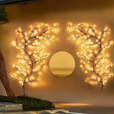 1pc 96-LED 179.83cm Luces de Hadas en Rama de Árbol Caprichosas - Alimentadas por USB, 8 Modos, Luces Decorativas para Exteriores e Interiores para Patio, Jardín, Ambiente de Pared y Escalera de Casa, Luces Exteriores para la Casa