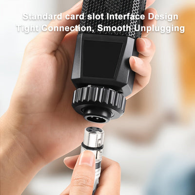 1pc Cable de Audio XLR I-ZCLIVE, Aleación de Zinc 3-Pines Macho a Hembra Forma Plana, Conector Transparente de Alta Calidad para Micrófono y Sistema de Altavoces para Preambules, Estaciones de Radio