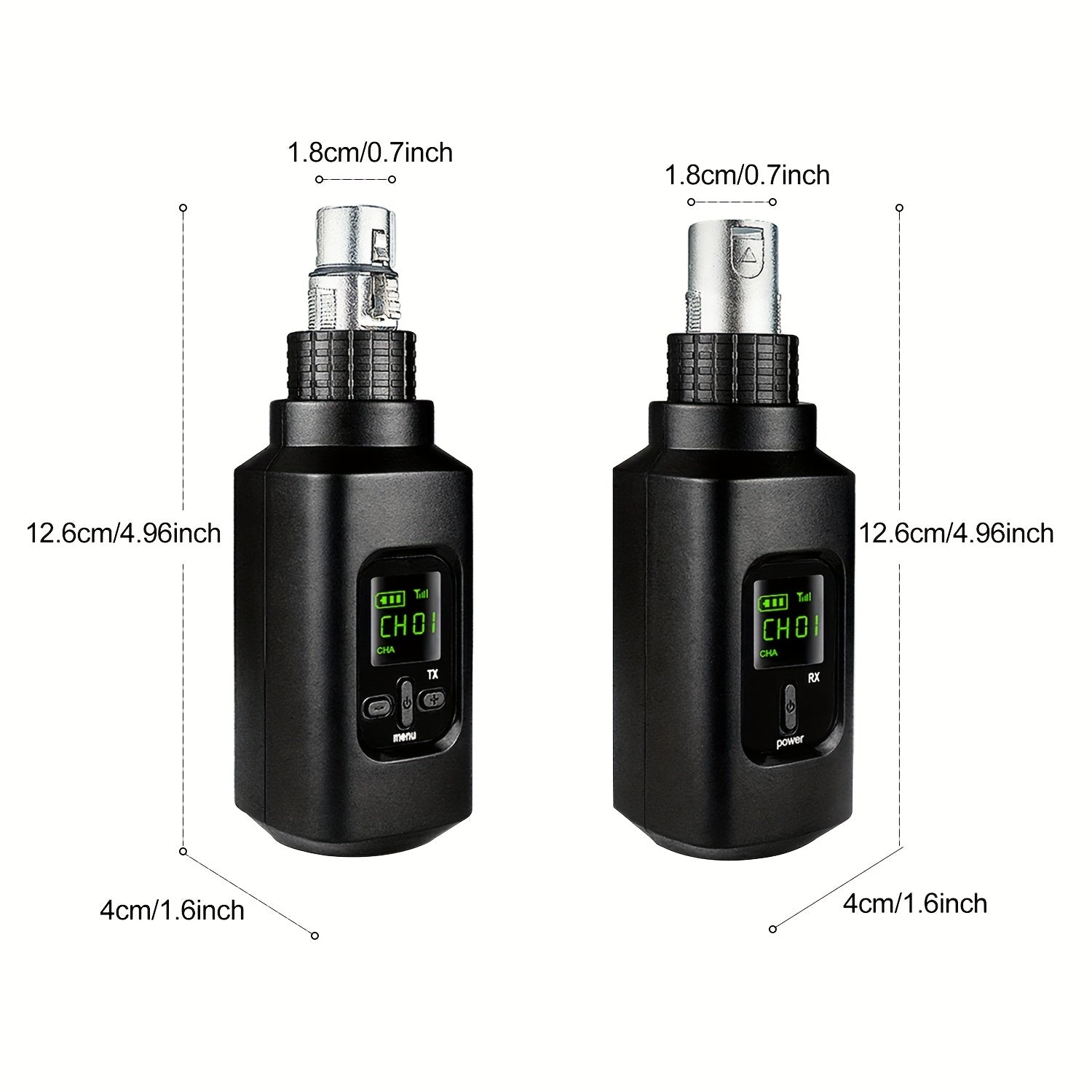 Sistema de Micrófono Inalámbrico 2.4 GHz con Enrutador y Receptor XLR para Micrófonos Dinámicos, Mezcladora y Sistemas de Sonorización, Conexión de 2 Emisores para Transmisión Sincronizada