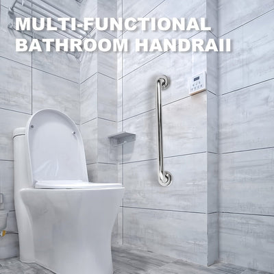 1pc Estilo Clásico Conjunto de Brazo de Ducha y Barra de Sujeción de Metal, Barra de Seguridad para Baño Robusta, Opciones de 12/20 Pulgadas, Kit de Instalación Fácil Incluido