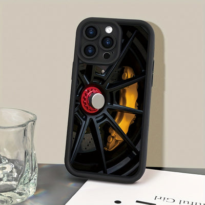 Funda para iPhone 11, 12, 13, 14, 15, 16 Pro Max Pro Plus con diseño de llantas de auto, moderna, creativa, antigolpes y resistente a caídas, ideal para hombres y mujeres, regalo perfecto