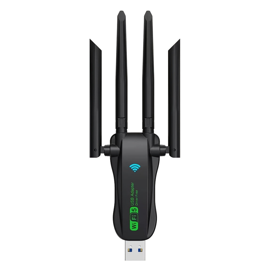 Un Potente Repetidor de Adaptador Wi-Fi USB - Amplificador de Red Inalámbrica de Doble Antena de 300Mbps, Convertidor de Wi-Fi Portátil para Escritorio, Refuerzo de Señal Estable para el Hogar, Cobertura Completa de Red, Adaptador de Alimentación USB con