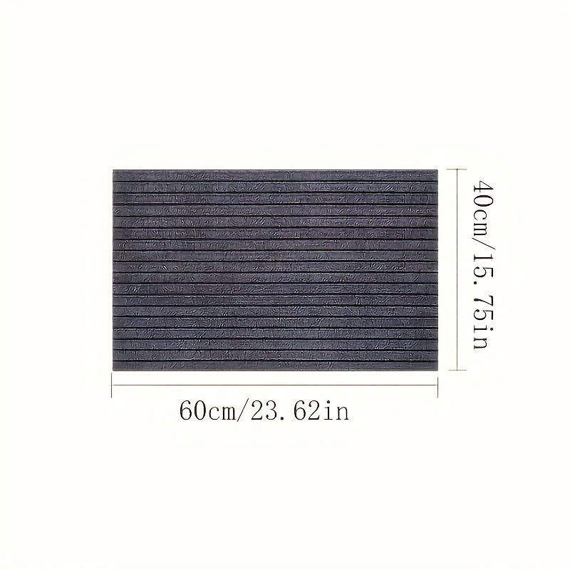 Alfombra decorativa a rayas, antideslizante, ideal para entrada, dormitorio, cocina o baño, 1 unidad