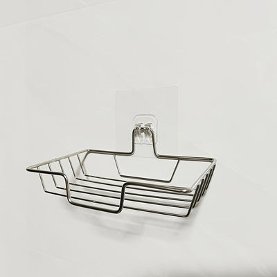 Jabonera de Acero Inoxidable de Fácil Instalación - Montaje en Pared, Diseño de Drenaje Sin Taladro para Baño y Cocina
