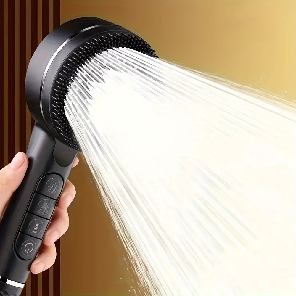 Cabezal de ducha de mano, diseño de teclas de piano de Praga, cabezal de ducha de ahorro de agua de alta presión con filtro, modos de agua multifuncionales, con opciones de montaje en pared, colgante e inserción para no necesitar electricidad.