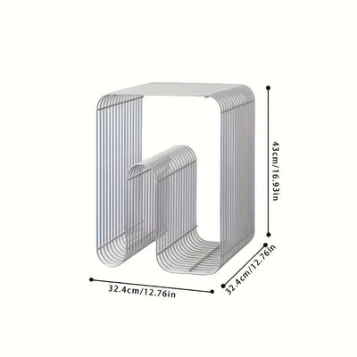 Estantería Creativa Escandinava Multifuncional para Celebridades de Internet, Estante Decorativo para el Hogar, Soporte Pequeño para Periódicos y Revistas en Mesa Lateral, Librero de Lujo Ligero para Suelo, Estante de Almacenamiento