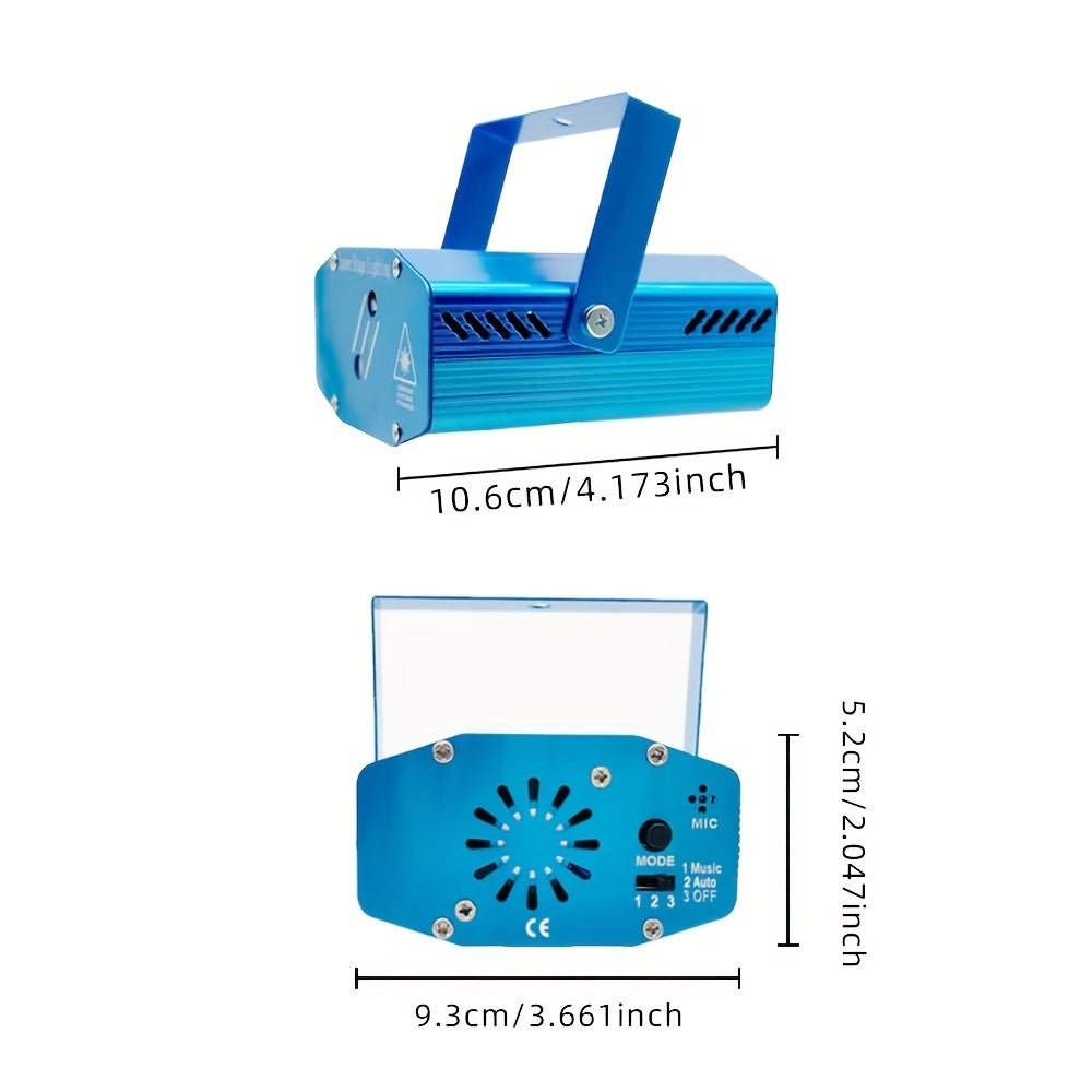 Luz láser de doble agujero, luz de discoteca, luz de baile flash con control de voz para KTV, ambiente festivo de luz láser de doble agujero 07, fiesta en KTV, luces para dormitorio familiar, luces de fiesta, luces de escenario