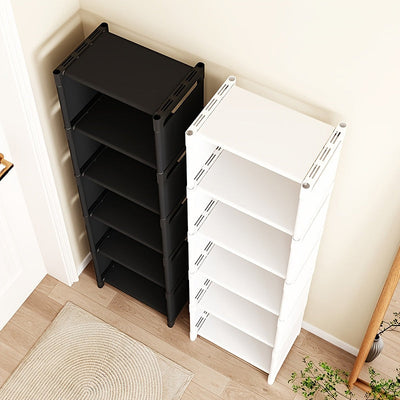 Estantería Ajustable de 8/5 Niveles para Zapatos - Organizador Portátil sin Herramientas para Dormitorios y Hogares, Solución Multinivel para Calzado y Zapatillas, Diseño Simple en Blanco/ | Almacenamiento Duradero