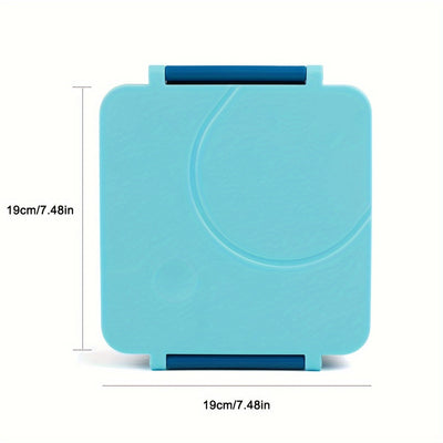Caja Bento para Adultos con Botella de Acero Inoxidable Aislada y Prueba de Fugas - 4 Compartimentos, 2 Zonas de Temperatura (Azul, Rosa) - Adecuada para Almuerzos Escolares, Regreso a la Escuela