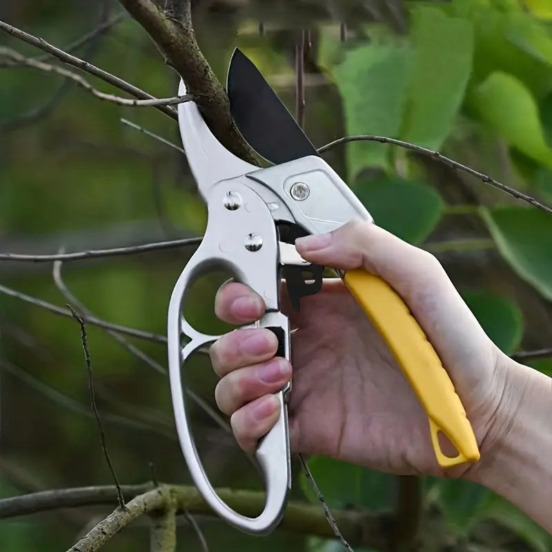 Tenazas de Acero al Carbono Resistentes - Cortatijeras Manuales 3X Velocidad, Herramienta para Jardín y Huerto para Frutas/Verduras/Flores, Tijeras Multifunción Modernas