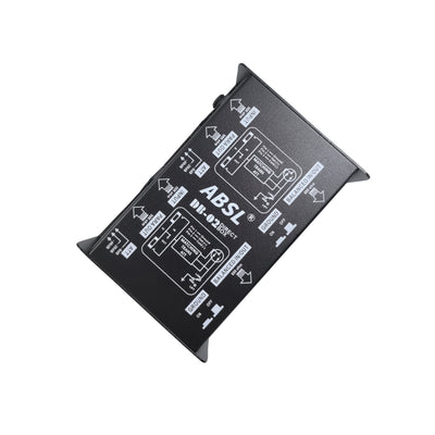 DI Box Profesional de Doble Canal Pasivo (DB-02) - Direct Box Resistente con Elevación de Tierra y Interruptor de Respuesta de Frecuencia, Entradas/Salidas Dobles para Instrumentos, Conector XLR - Para Grabaciones en Vivo, Estudio o Casa - Construcción T