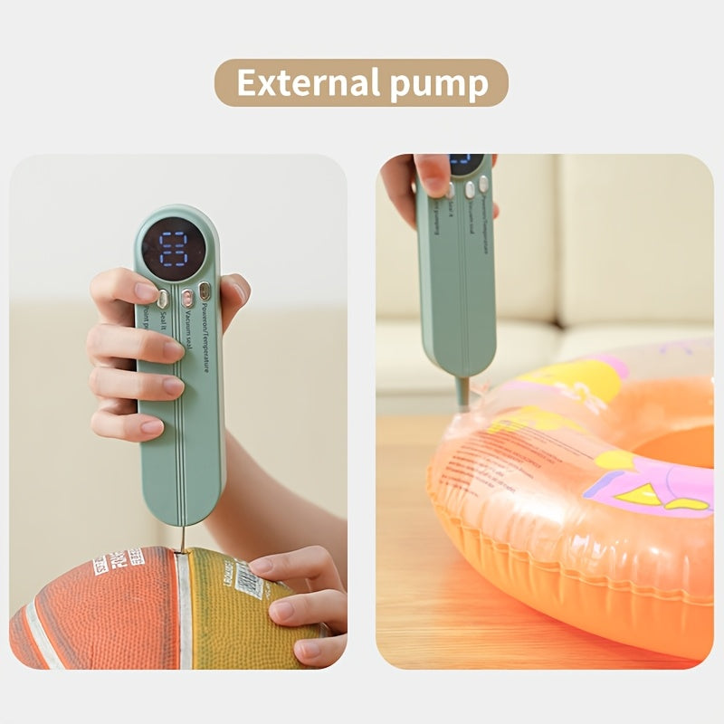 Sellador al Vacío Recargable por USB con Batería de 1200mAh, Verde Menta - Control de Temperatura de Múltiples Velocidades, Diseño que Ahorra Espacio para la Conservación de Alimentos - Ideal para Snacks, Carne, Frutas, Verduras en Casa y Uso Exterior, S