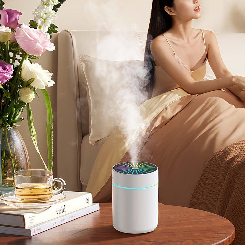1 ud. Nuevo Humidificador de Moda con Difusor de Aromas Colorido y Bruma Hidratante Nano, Volumen Alto de Niebla y Funcionamiento Silencioso, Apto para Coche, Dormitorio, Oficina, Alimentado por USB, 180ml