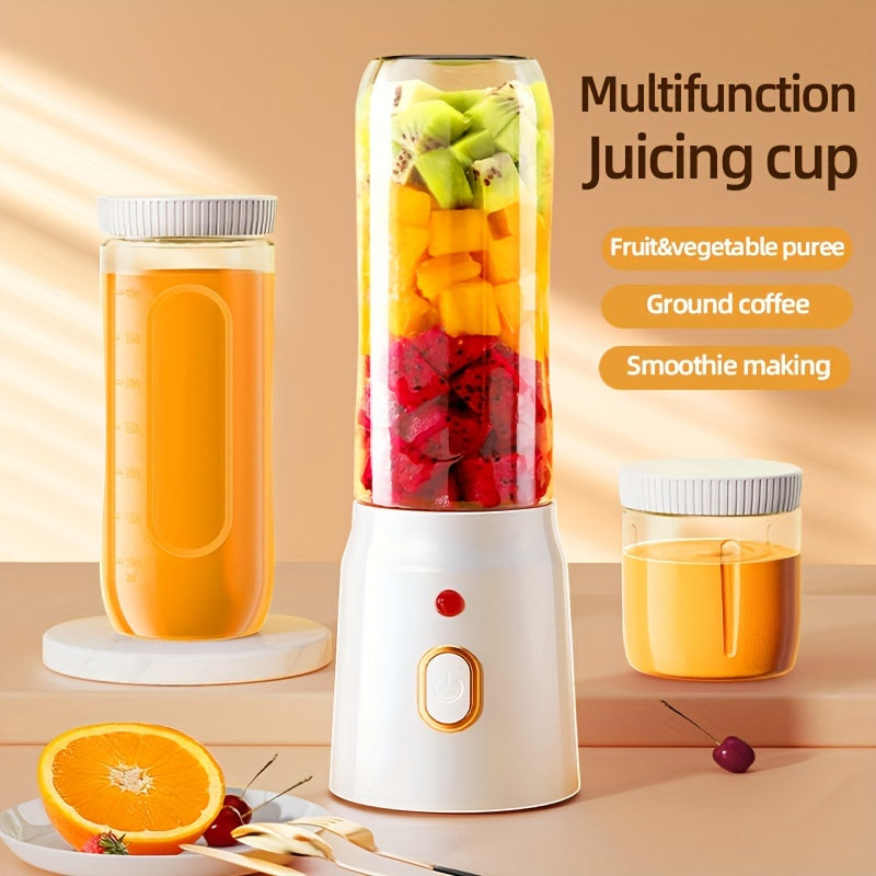 Un conjunto, exprimidor eléctrico, taza doble opcional, exprimidor deportivo pequeño portátil recargable para estudiantes y uso doméstico, idea de regalo de Navidad extraña, regalo para niña imprescindible en invierno