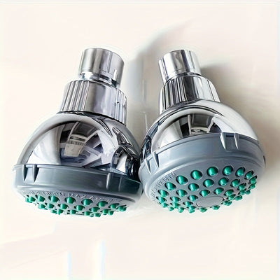 1pc Cabezal de Ducha de Alta Presión con Rociado Giratorio Antiobstrucción, Accesorio para Baño Circular Resistente, Fácil Instalación Sin Herramientas Necesarias, Compatible con Conexiones Estándar para Hogar o Uso Comercial, Diseño Elegante y Ligero en