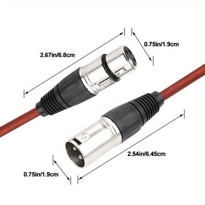 Cable de Audio XLR Premium I-Zclive - Macho a Hembra, Aleación de Zinc, Cable de Micrófono y Altavoz Balanceado de 3 Pines para Equipo de Grabación, Preamplificadores y Estaciones de Radio
