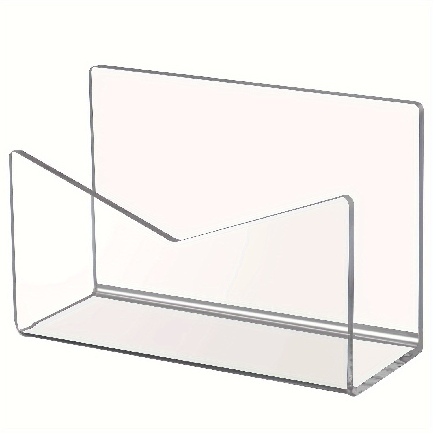 Soporte de Sobre Acrílico Transparente, Caja de Almacenamiento de Escritorio, Adecuado para Guardar Correo, Documentos, Facturas, etc