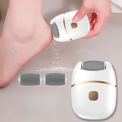 Extracción de pies eléctrica recargable, herramienta de pedicura con 3 cabezas intercambiables para la eliminación automática de pieles muertas, ligeras y viejas, para hacer que los pies estén suaves. Carga USB, producto de belleza para el cuidado de pie