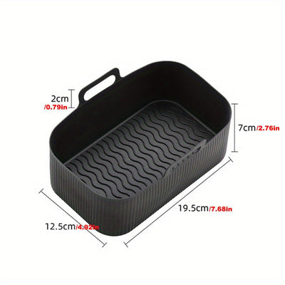 1pieza Forro de horno de aire de silicona antiadherente - Reutilizable, bandeja de hornear resistente a altas temperaturas para cocción de grado alimenticio, accesorios de cocina para regalos de Halloween y Navidad