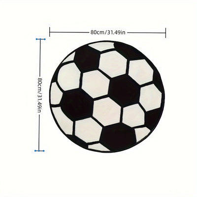1 Pieza, Alfombra Creativa De Fútbol, Adecuada Para Dormitorio, Mesita De Noche, Sala De Estar, Balcón, Decoración Del Hogar, De Hotel, De Oficina, Decoración De Año Nuevo, Decoración De San Valentín, De Pascua, De San Patricio