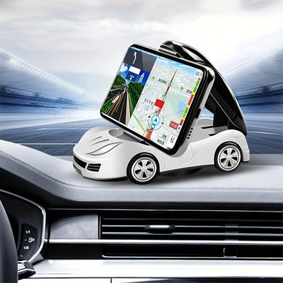Soporte para Teléfono para Salpicadero de Coche Rotativo 360° y Plegable - Diseño Elegante en Blanco, Material ABS Duradero, Operación Fácil Sin Tacto para Conducción Segura y Navegación, Soporte para Teléfono para Coche