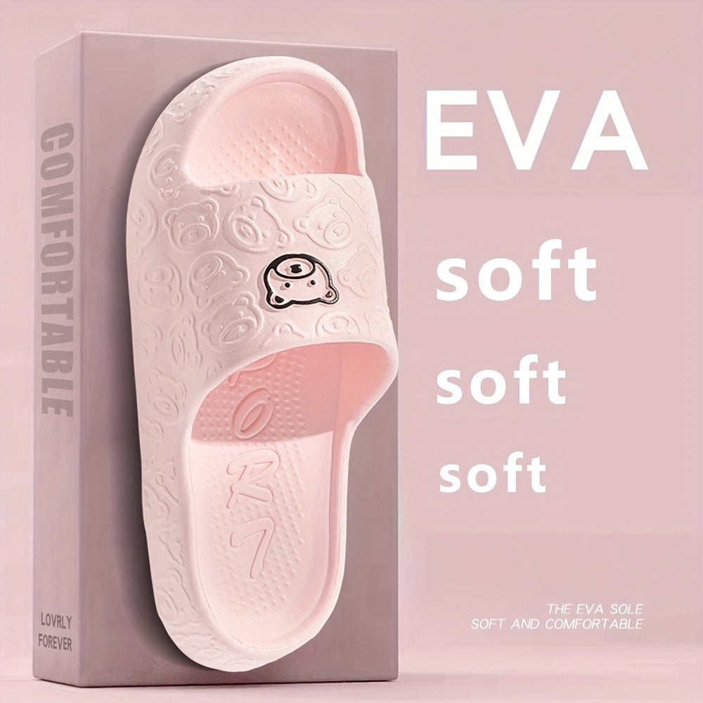 Chancletas casuales de EVA para mujeres y hombres, color sólido, suela suave, antideslizantes, lavables a mano, ideales para el baño en verano, cómodas y sin cordones para parejas