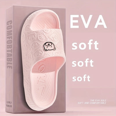 Chancletas casuales de EVA para mujeres y hombres, color sólido, suela suave, antideslizantes, lavables a mano, ideales para el baño en verano, cómodas y sin cordones para parejas