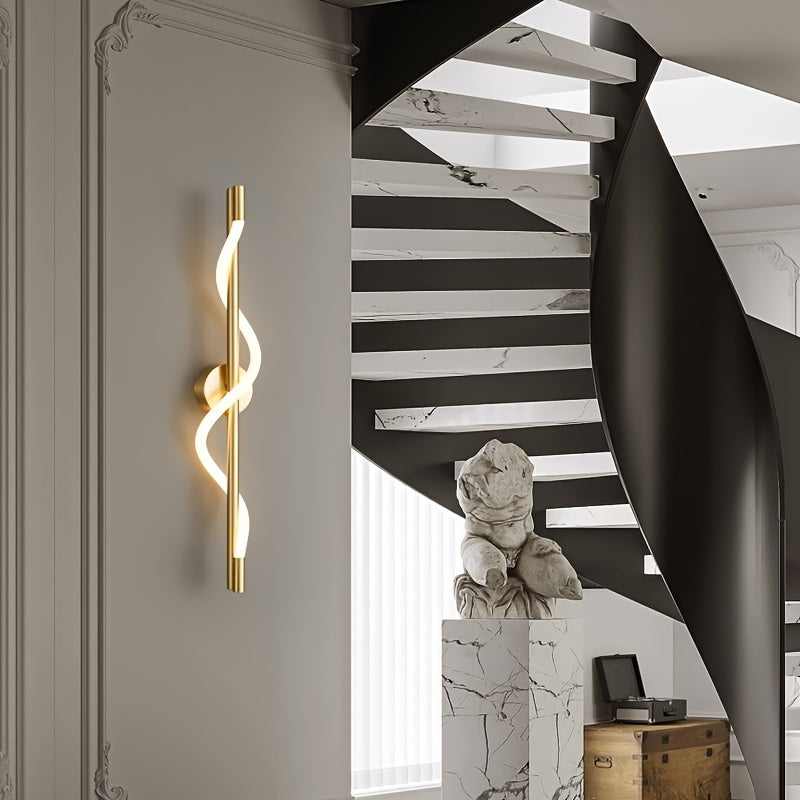 Luces de pared LED modernas con presentación de diapositivas en 3 colores - estructura metálica y pantalla acrílica, adecuadas para salones, dormitorios, hoteles, cafés y pasillos