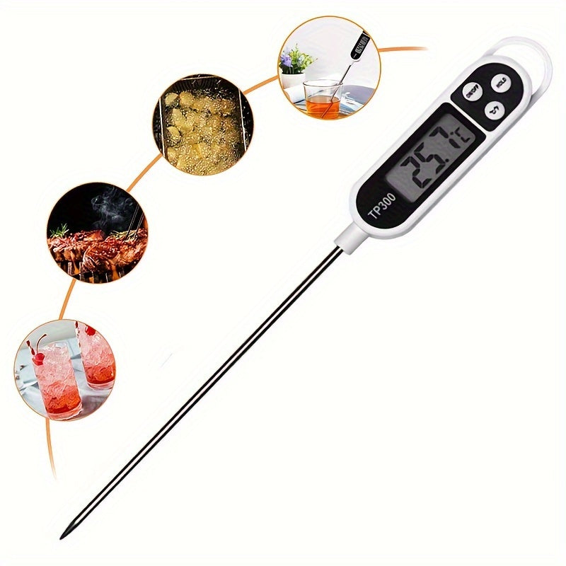 Termómetro Digital De Cocina De 1 Pieza: Obtenga Comidas Perfectamente Cocinadas, Adecuado Para Cocinar Al Aire Libre Y En Casa