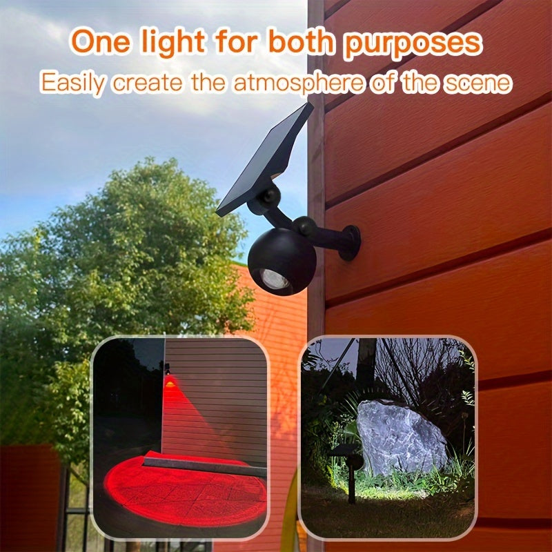 1 pieza de LED exterior impermeable IP65, luz solar de escena, luz de atmósfera de puesta de sol, luz de sendero de paisaje RGBW con cambio de color, luz de escena multicolor, luz de césped impermeable automática de 10 colores con ciclaje automático para
