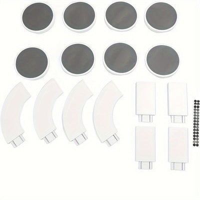 1 pieza de plato giratorio Lazy Susan de plástico blanco artístico - Bandeja giratoria Lazy Spinner expandible y movible para cocina y comedor, no necesita energía, se adapta a mesas rectangulares, plato decorativo para servir