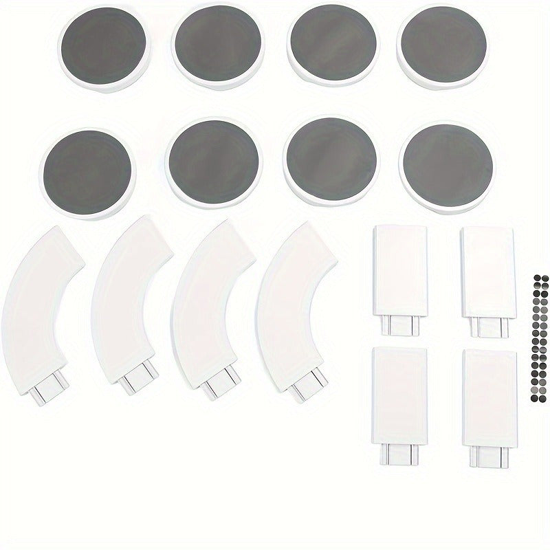 1 pieza de plato giratorio Lazy Susan de plástico blanco artístico - Bandeja giratoria Lazy Spinner expandible y movible para cocina y comedor, no necesita energía, se adapta a mesas rectangulares, plato decorativo para servir