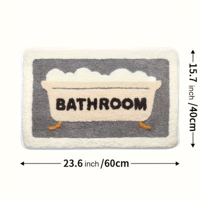 1pc Alfombra de Baño de Dibujos Animados Glamorosa - Súper Absorbente, Secado Rápido, Engrosada, Antideslizante - Alfombra de Entrada Perfecta para el Hogar