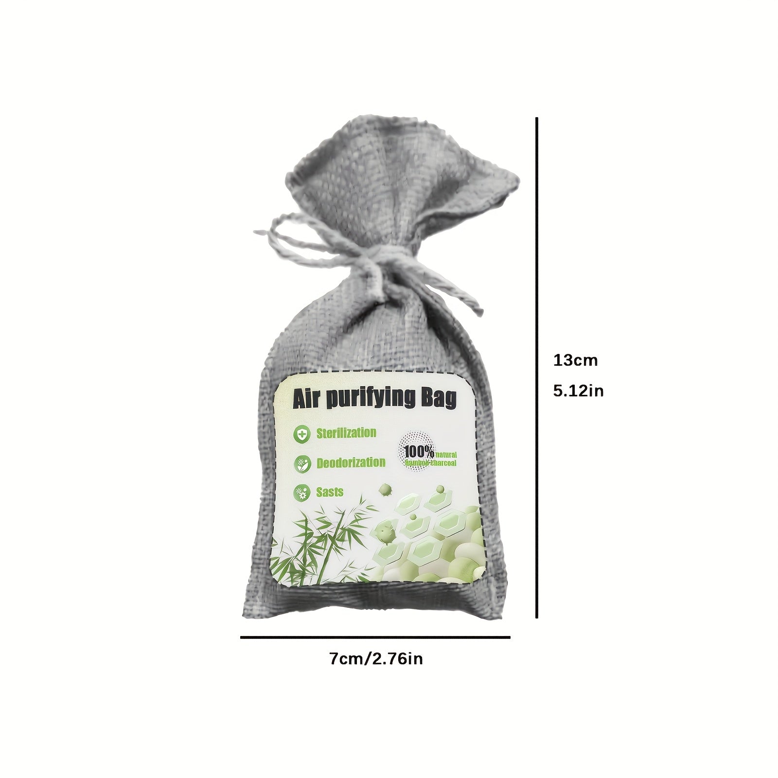 3/5/12 piezas de bolsas de purificación del aire de carbón de bambú de alta calidad | Multiusos para zapatos, armarios, dormitorios, coches, baños, cocinas y sótanos | Carbono activado natural | No se necesita electricidad, bolsas de purificación para el